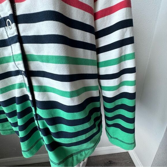 Alfred Dunner Sweater Striped Snap Front Sailboat Cardigan SZ 8 - Picture 7 of 14